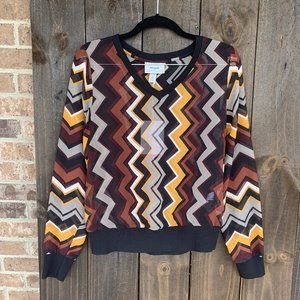 Missoni for Target Chevron Zig Zag Sheer Blouse XS